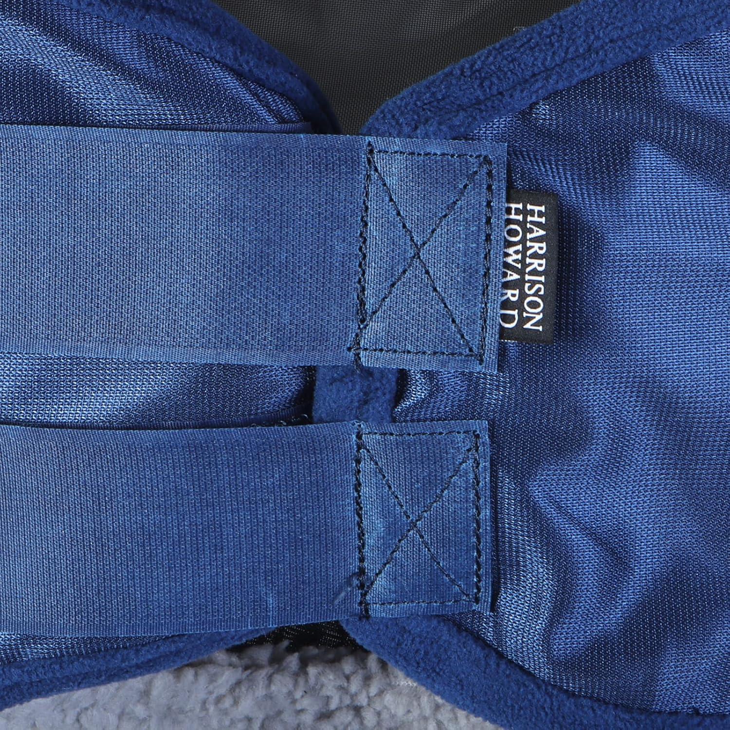 imageHarrison Howard CareMaster Pro Luminous Fine Mesh UVproof Fleece Padding Fly Mask Half Face Flamingo L Full SizeNavy