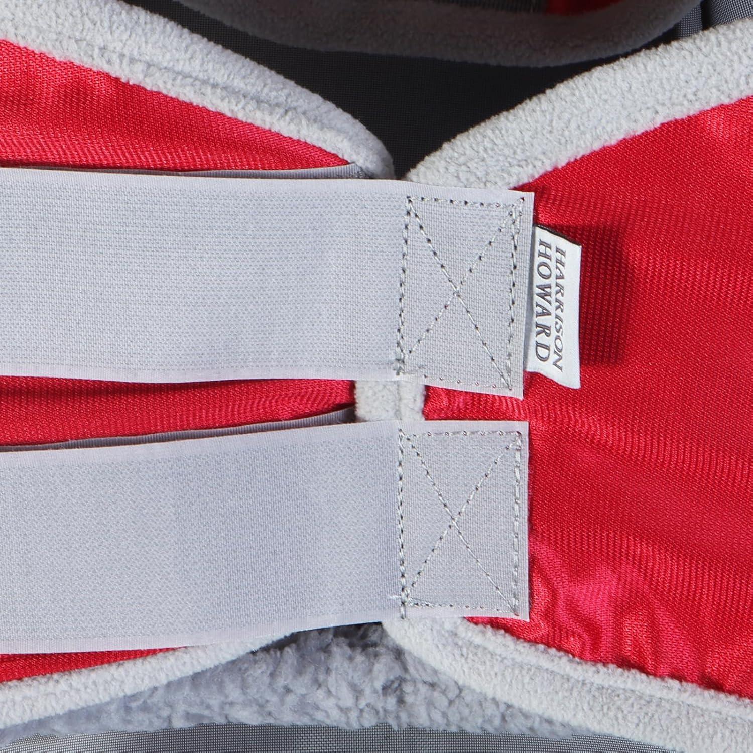 imageHarrison Howard CareMaster Pro Luminous Fine Mesh UVproof Fleece Padding Fly Mask Half Face Flamingo L Full SizeRed