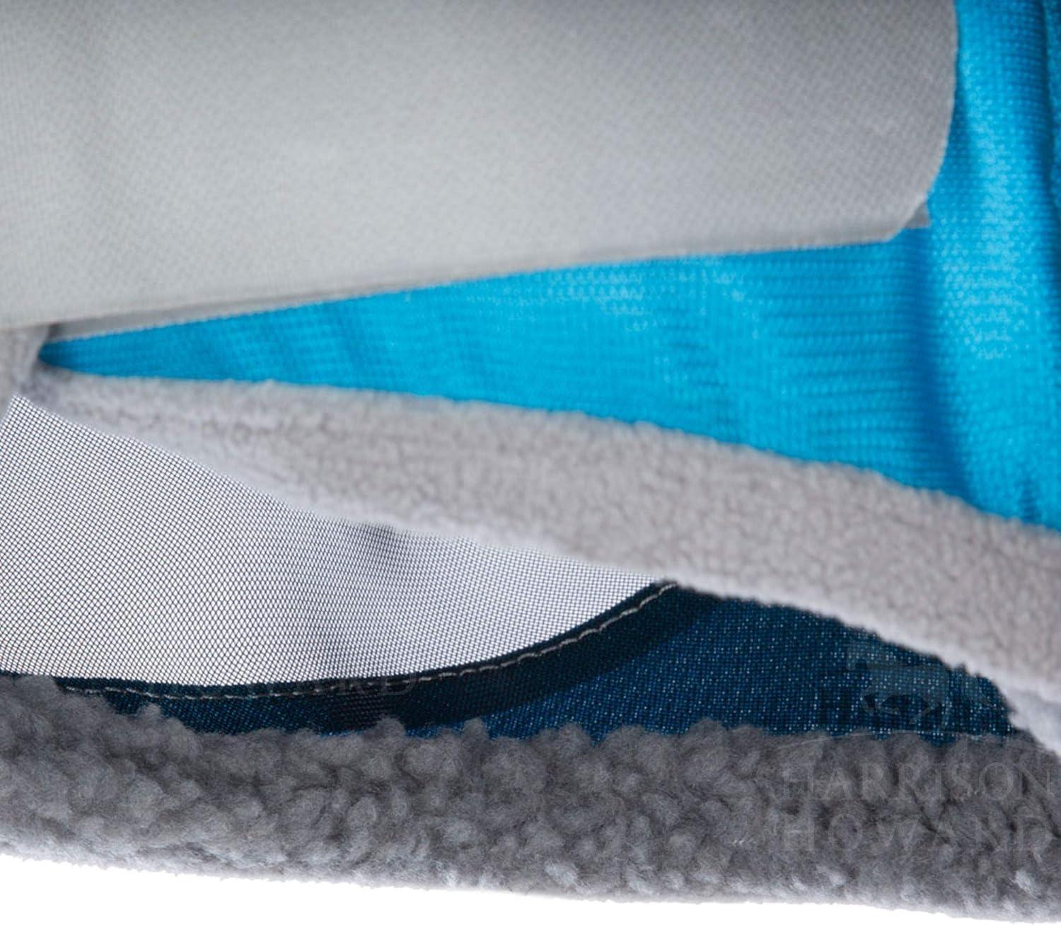 imageHarrison Howard CareMaster Pro Luminous Fine Mesh UVproof Fleece Padding Fly Mask Half Face Flamingo L Full SizeSky Blue