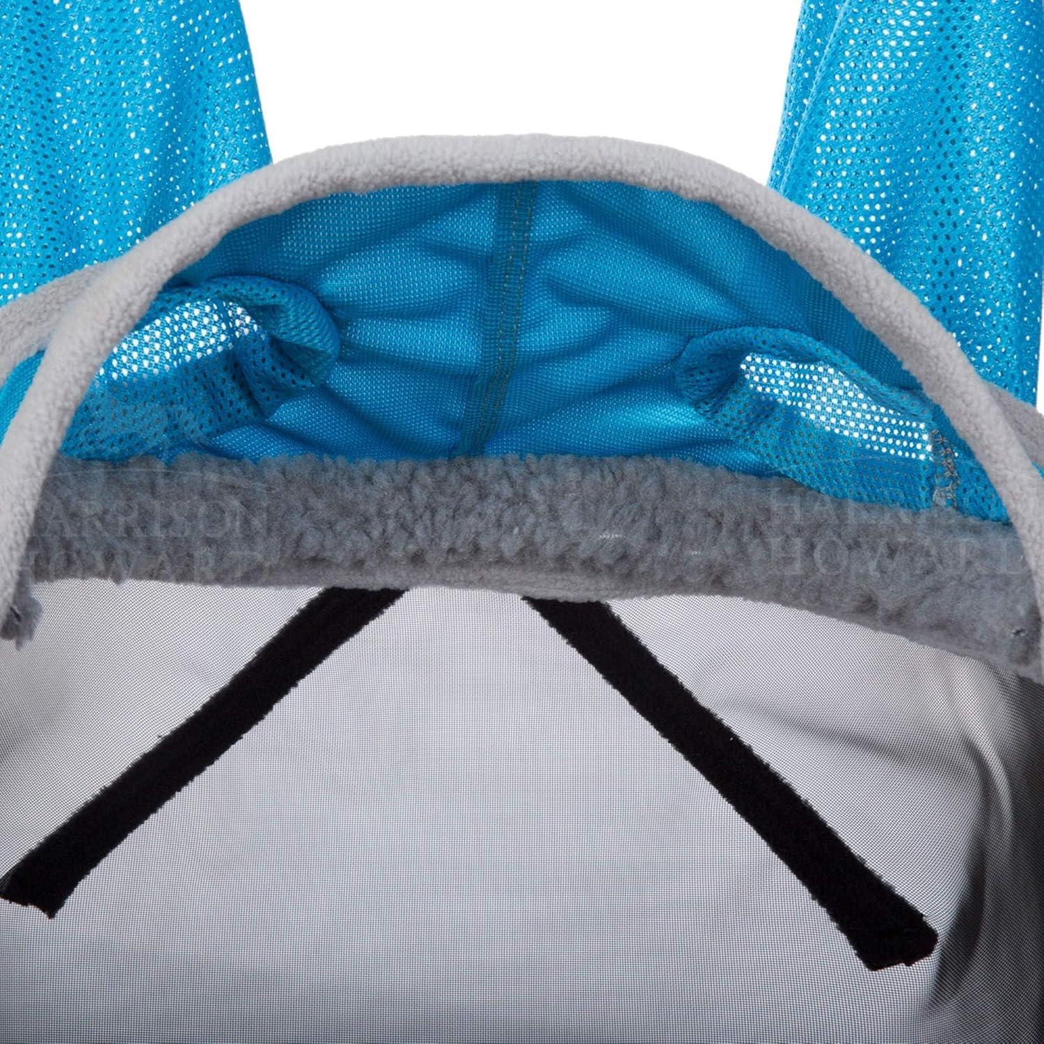 imageHarrison Howard CareMaster Pro Luminous Fine Mesh UVproof Fleece Padding Fly Mask Half Face Flamingo L Full SizeSky Blue