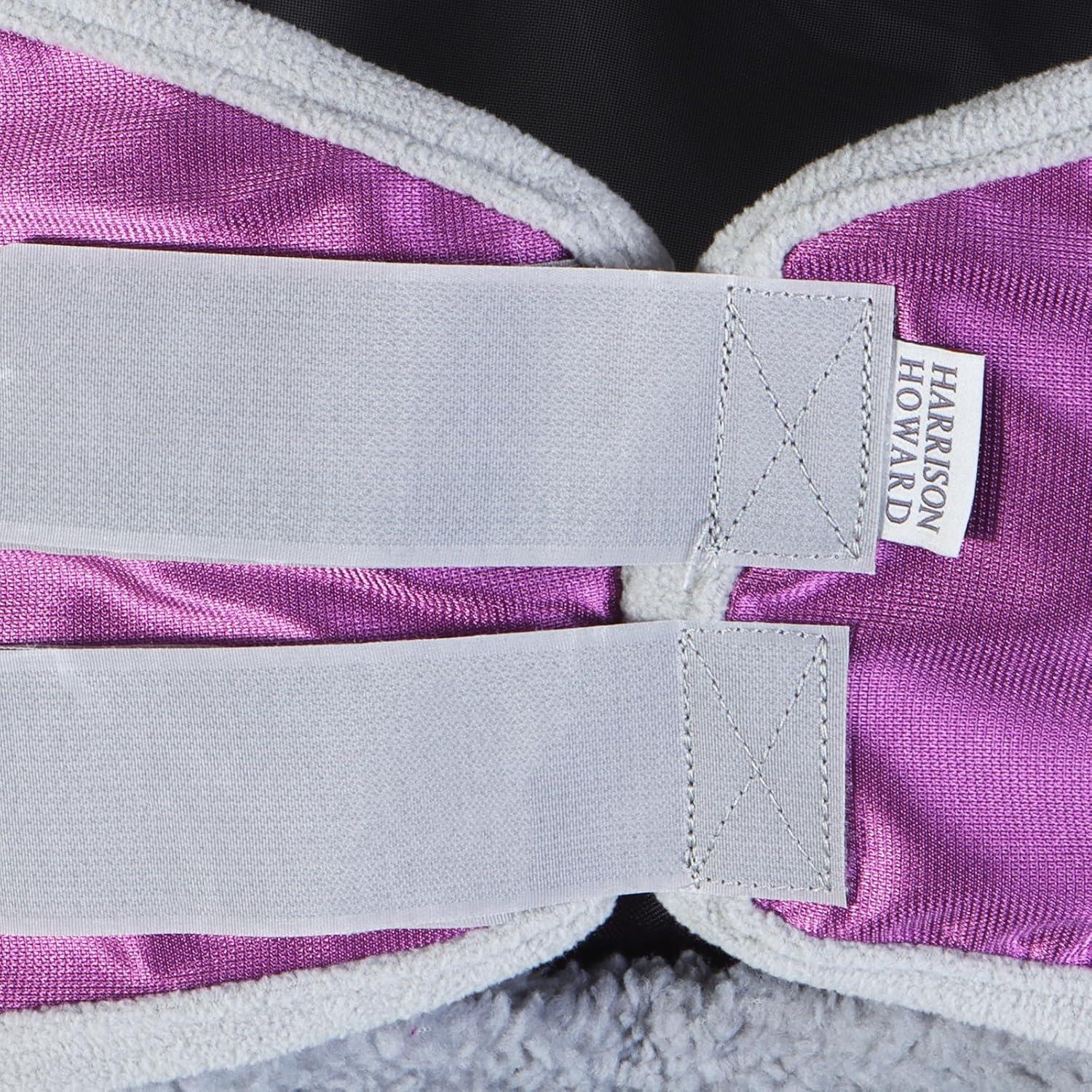 imageHarrison Howard CareMaster Pro Luminous Horse Fly Mask Large Eye Space Long Nose with Ears UV Protection for Horse Sky Blue L Full SizeDark Magenta