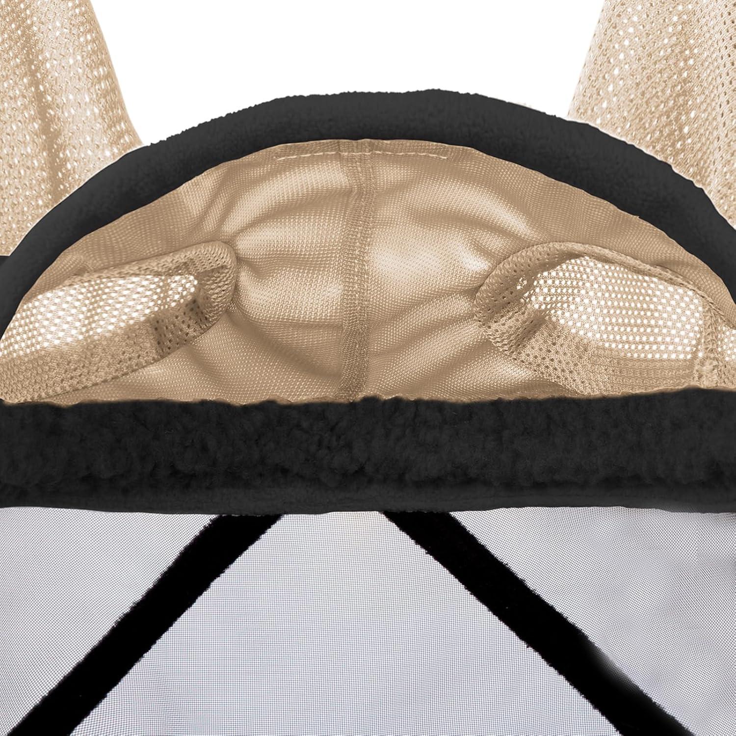 imageHarrison Howard CareMaster Pro Luminous Horse Fly Mask Large Eye Space Long Nose with Ears UV Protection for Horse Sky Blue L Full SizeLight Champagne