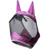 Harrison Howard CareMaster Pro Luminous Fine Mesh UV-proof Fleece Padding Fly Mask Half Face Flamingo (L; Full Size)(Dark Magenta)