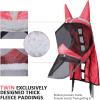 Harrison Howard Pro Fly Mask with Extended Neck Cover Large Eye Space Full Face UV-Proof Mane Styling for Horse Summer Mint M(Coral Orange)