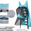 Harrison Howard Pro Fly Mask with Extended Neck Cover Large Eye Space Full Face UV-Proof Mane Styling for Horse Summer Mint M(Teal)