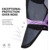 Harrison Howard Pro Luminous Horse Full Face Fly Mask Large Eye Space Long Nose with Ears UV Protection for Horse Coral Orange M(Gentle Lavendar)