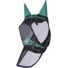 Harrison Howard Pro Luminous Horse Full Face Fly Mask Large Eye Space Long Nose with Ears UV Protection for Horse Coral Orange M(Hunter Green)