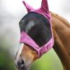 Harrison Howard CareMaster Pro Luminous Fine Mesh UV-proof Fleece Padding Fly Mask Half Face Flamingo (L; Full Size)(Light Pink)