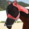 imageHarrison Howard Pro Fly Mask with Extended Neck Cover Large Eye Space Full Face UVProof Mane Styling for Horse Summer Mint MCoral Orange