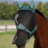 Harrison Howard Pro Luminous Horse Full Face Fly Mask Large Eye Space Long Nose with Ears UV Protection for Horse Coral Orange M(Hunter Green)