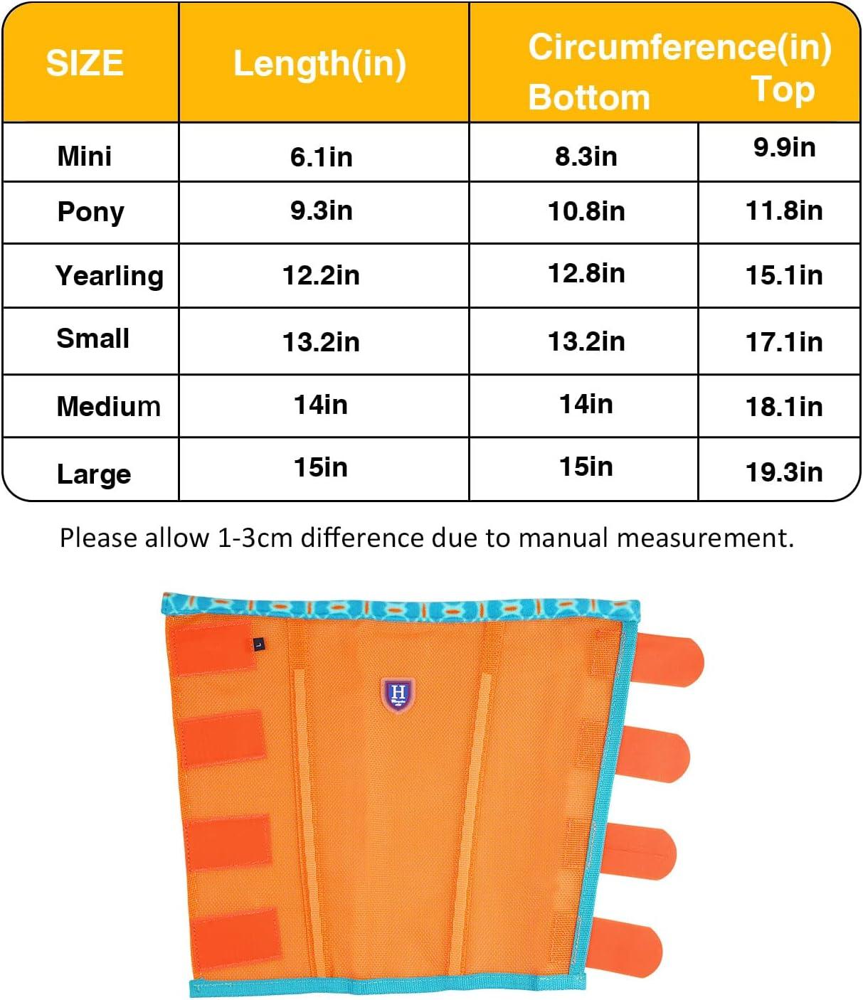 imageFine Mesh Fly Boots Loose Fitting ampamp NonSlip Horse Fly Leggings Fleece Air Flow Set of 4Soft Orange