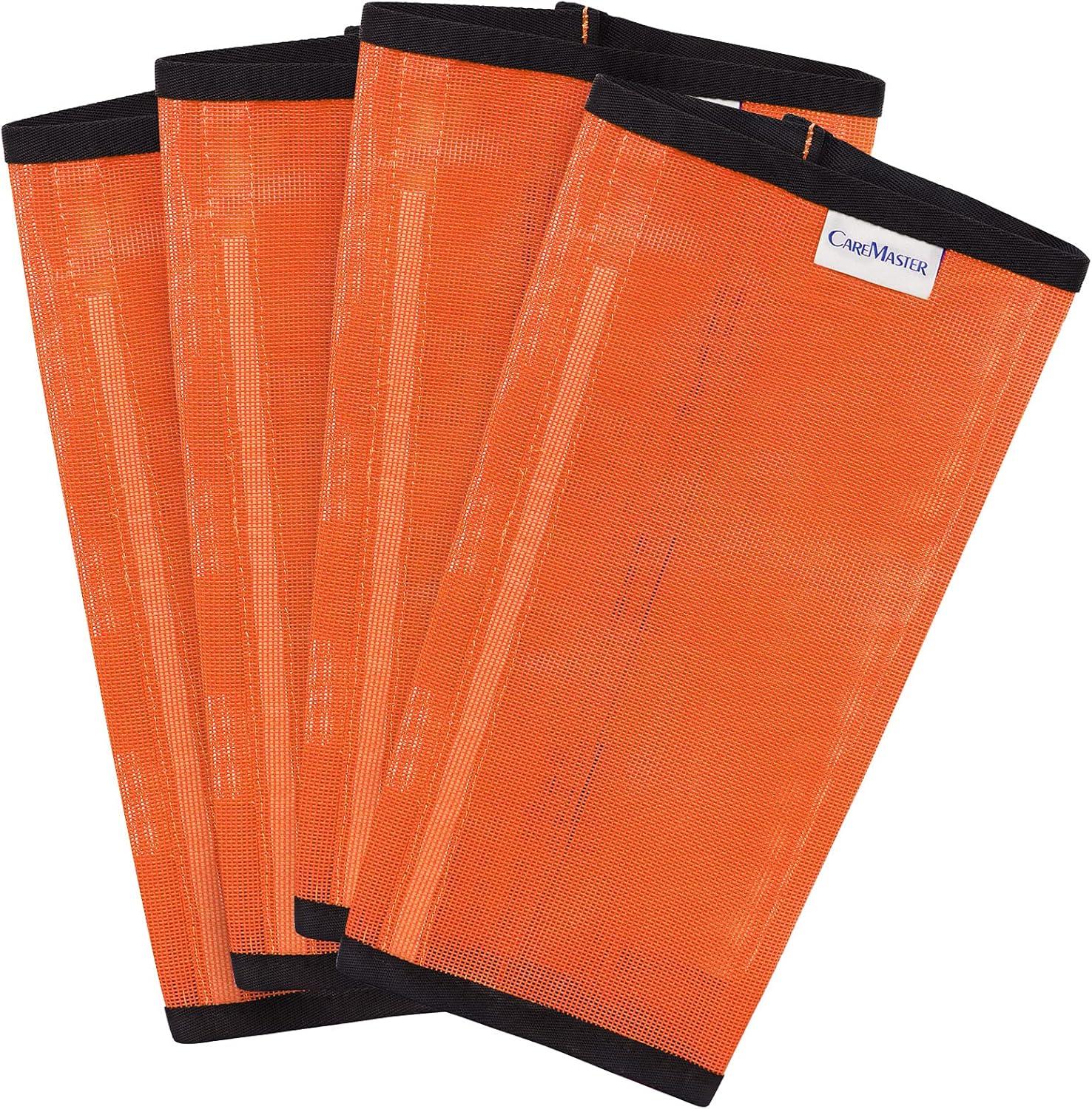 imageFine Mesh Fly Boots Loose Fitting ampamp NonSlip Horse Fly Leggings No More Horsefly Nuisance Greatly Reduce Stomping Breathable with Natural Air Flow Set of 4Vibrant Orange