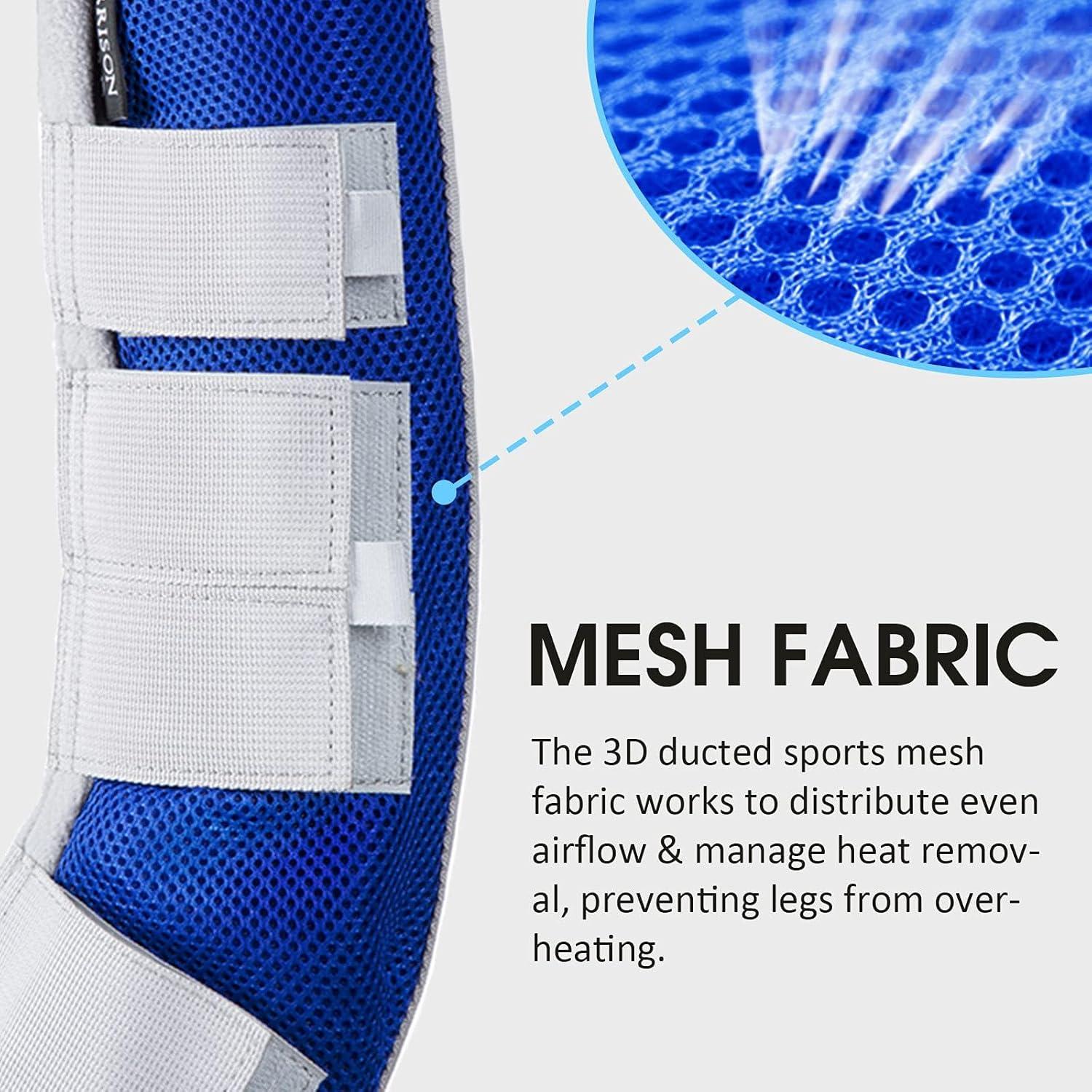 imageHarrison Howard Horse Fly Boots Leg Guards Fly Boots Protection Set of 4 Aqua Medium CobAquamarine