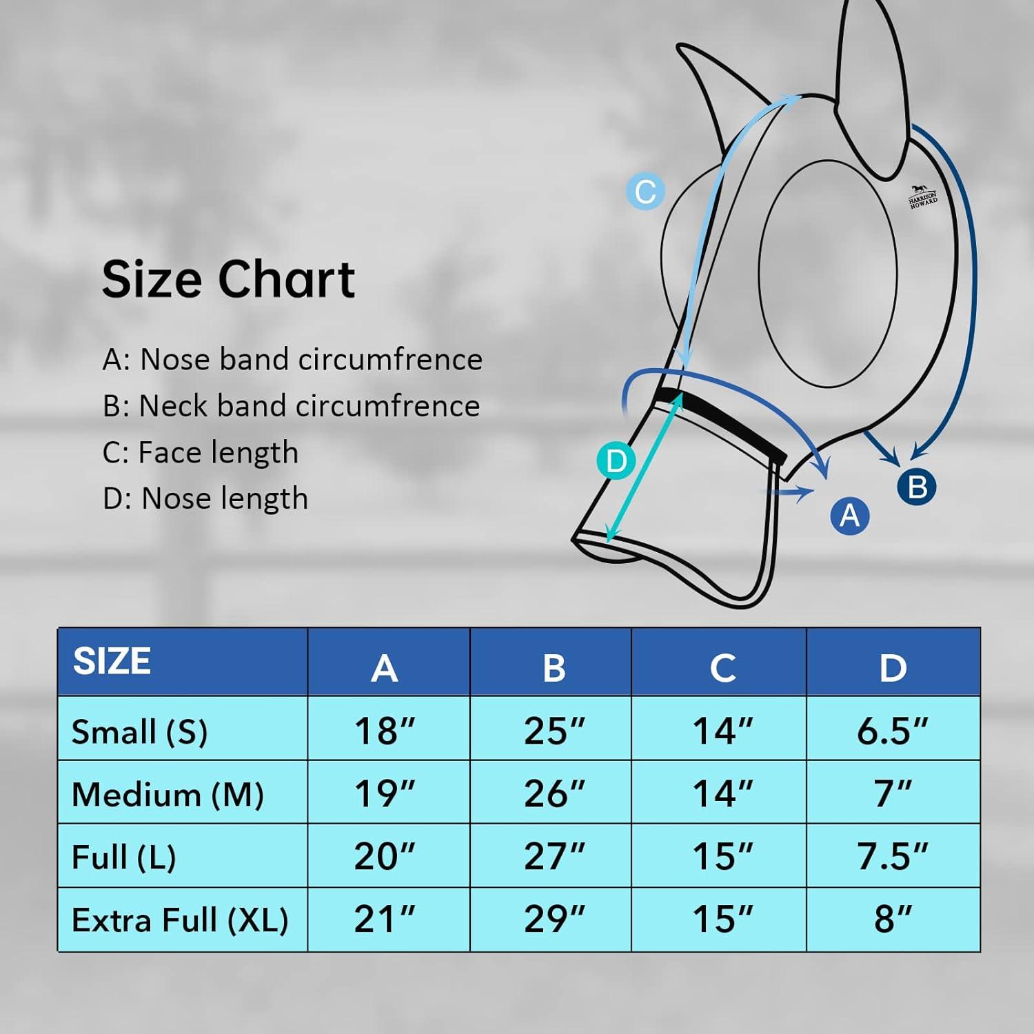 imageHarrison Howard Horse Fly Mask with Detachable Nose CoverRoyal Blue L Full Size