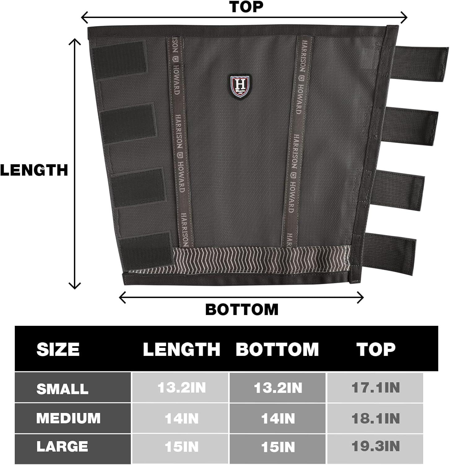 imageHarrison Howard LooseFitting Horse Fly Boots UVProtective Durable Fine Mesh Leggins with Reflective Strips Set of 4Black