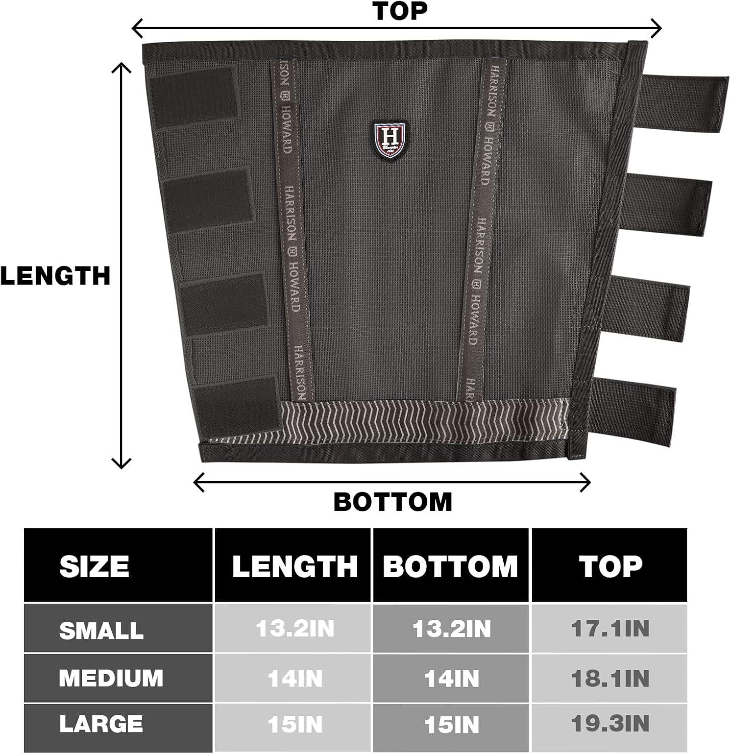 imageHarrison Howard LooseFitting Horse Fly Boots UVProtective Durable Fine Mesh Leggins with Reflective Strips Set of 4Black