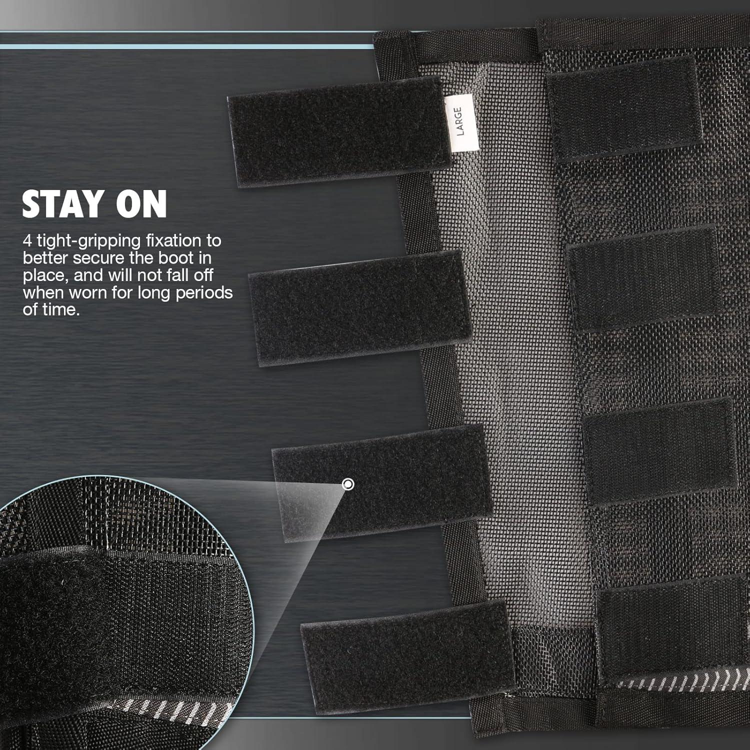 imageHarrison Howard LooseFitting Horse Fly Boots UVProtective Durable Fine Mesh Leggins with Reflective Strips Set of 4Black