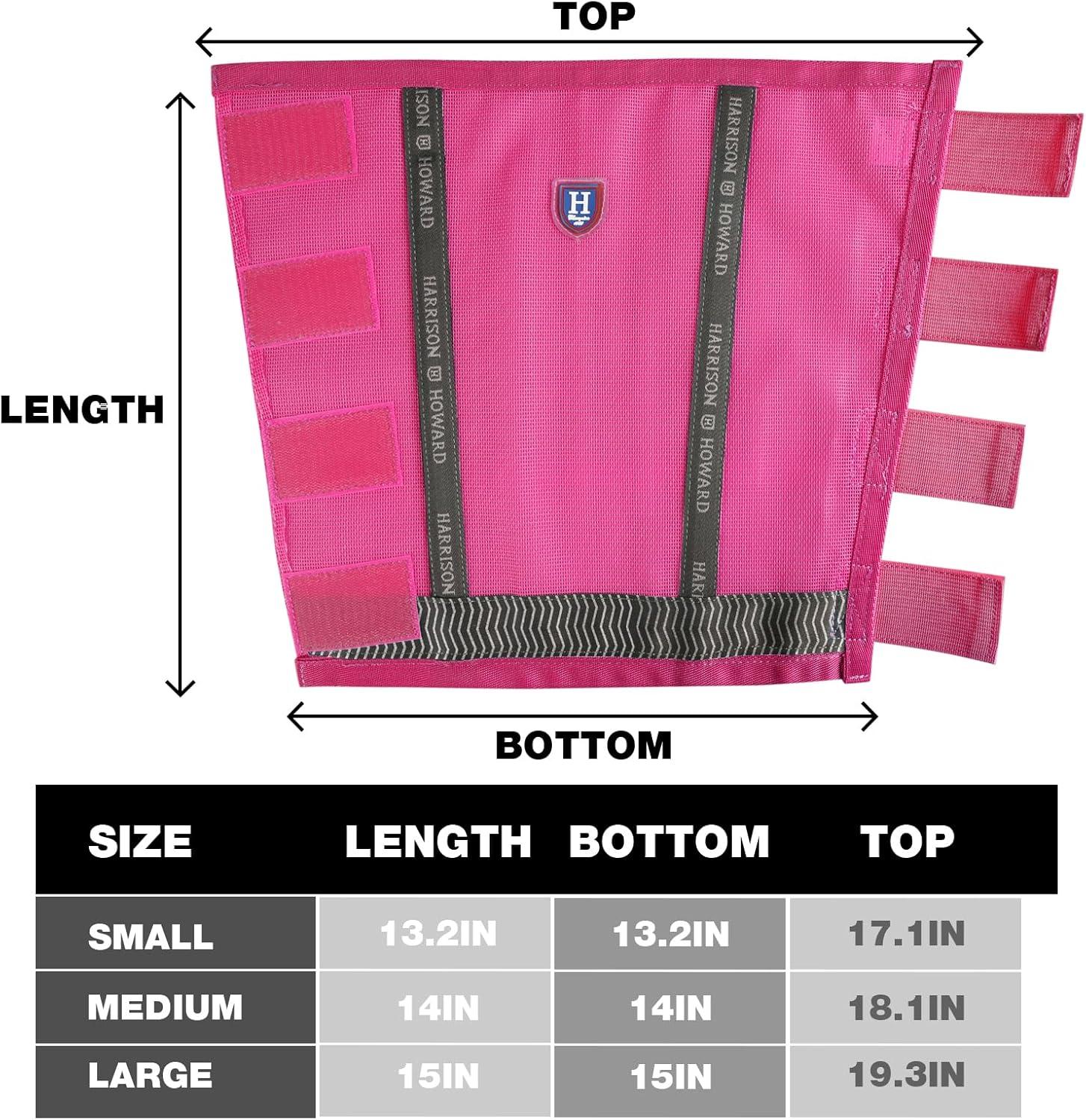 imageHarrison Howard LooseFitting Horse Fly Boots UVProtective Durable Fine Mesh Leggins with Reflective Strips Set of 4Magenta