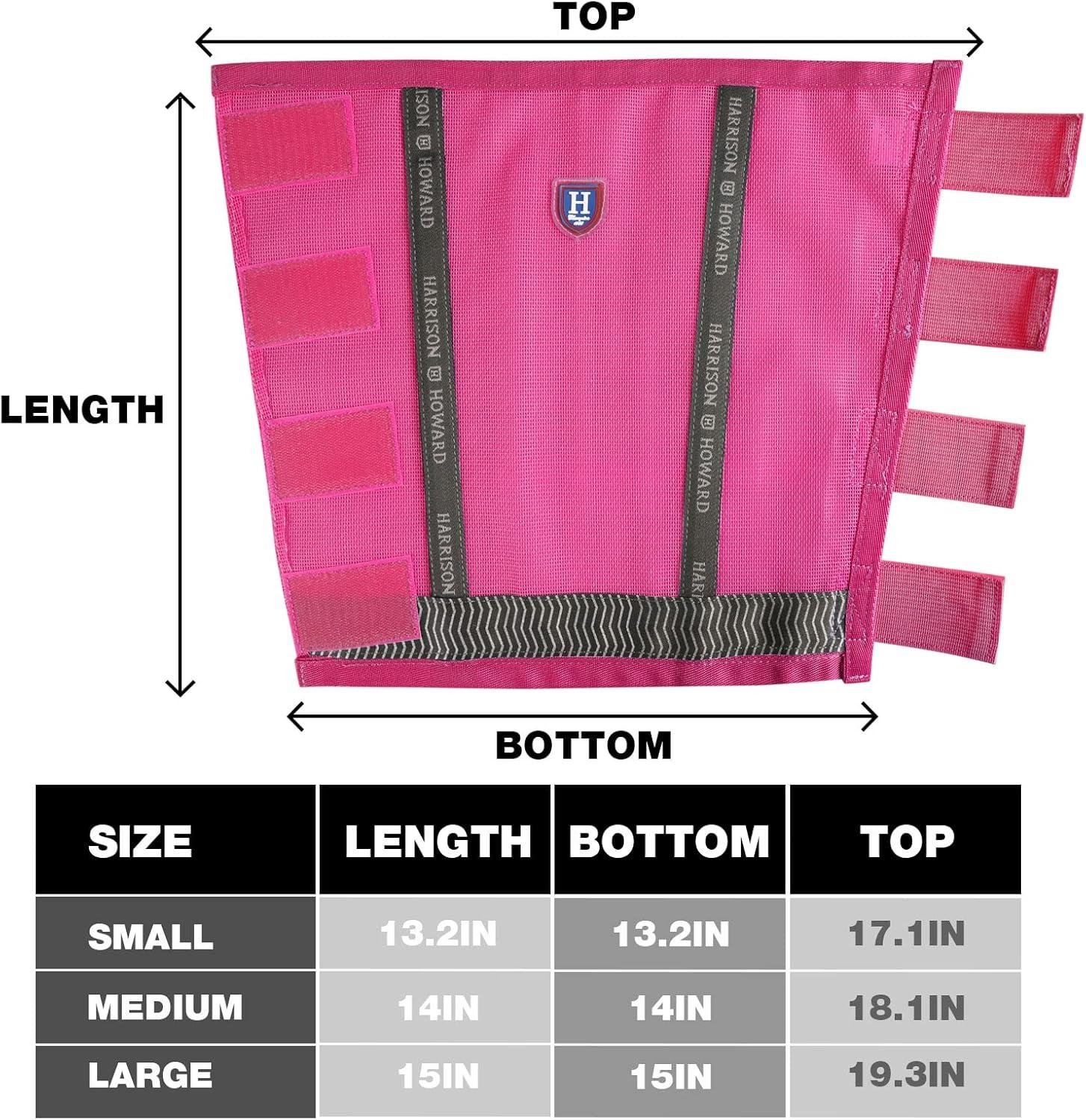 imageHarrison Howard LooseFitting Horse Fly Boots UVProtective Durable Fine Mesh Leggins with Reflective Strips Set of 4Magenta