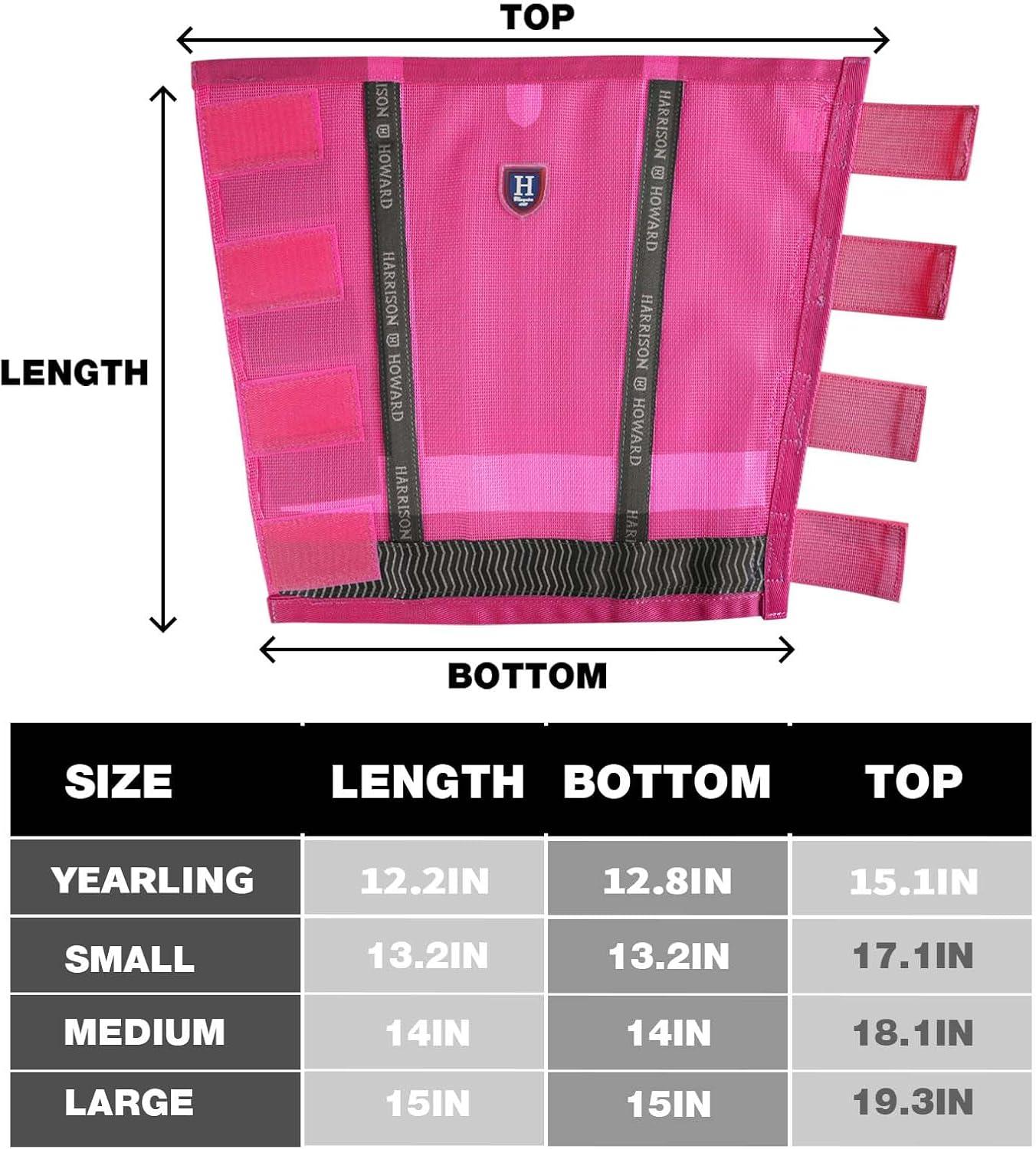 imageHarrison Howard LooseFitting Horse Fly Boots UVProtective Durable Fine Mesh Leggins with Reflective Strips Set of 4Magenta