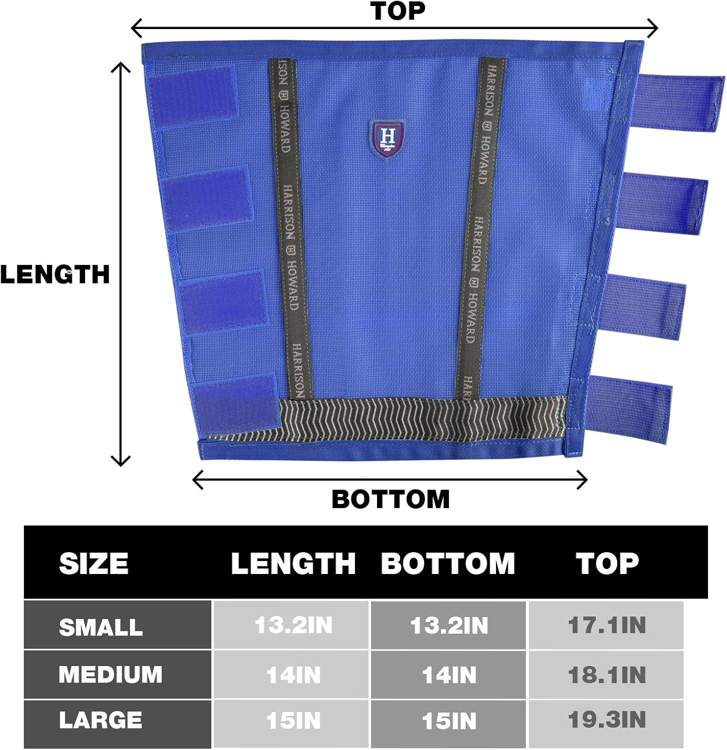 imageHarrison Howard LooseFitting Horse Fly Boots UVProtective Durable Fine Mesh Leggins with Reflective Strips Set of 4Signature Blue