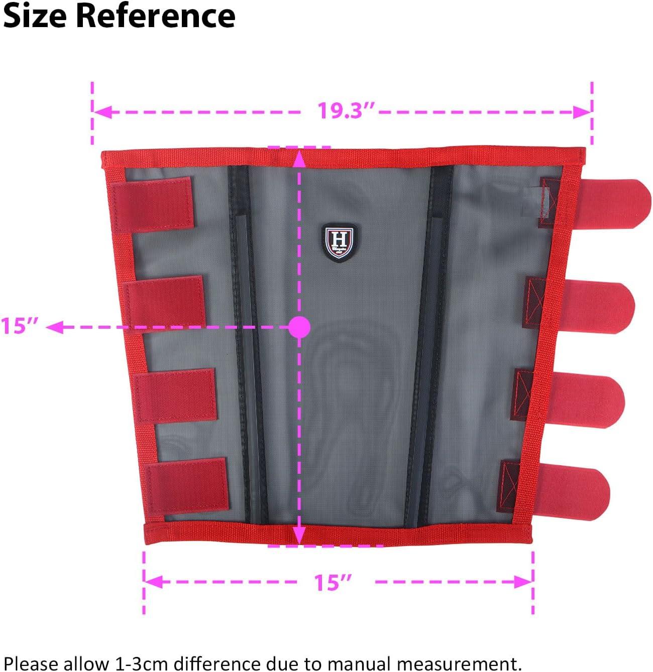 imageHarrison Howard LooseFitting Horse Fly Leggings Breathable TearResistant Fine Mesh Leg Guards Stayon Comfortable Fly Boots Set of 4Red