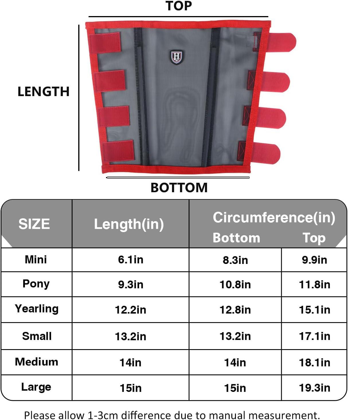 imageHarrison Howard LooseFitting Horse Fly Leggings Breathable TearResistant Fine Mesh Leg Guards Stayon Comfortable Fly Boots Set of 4Red