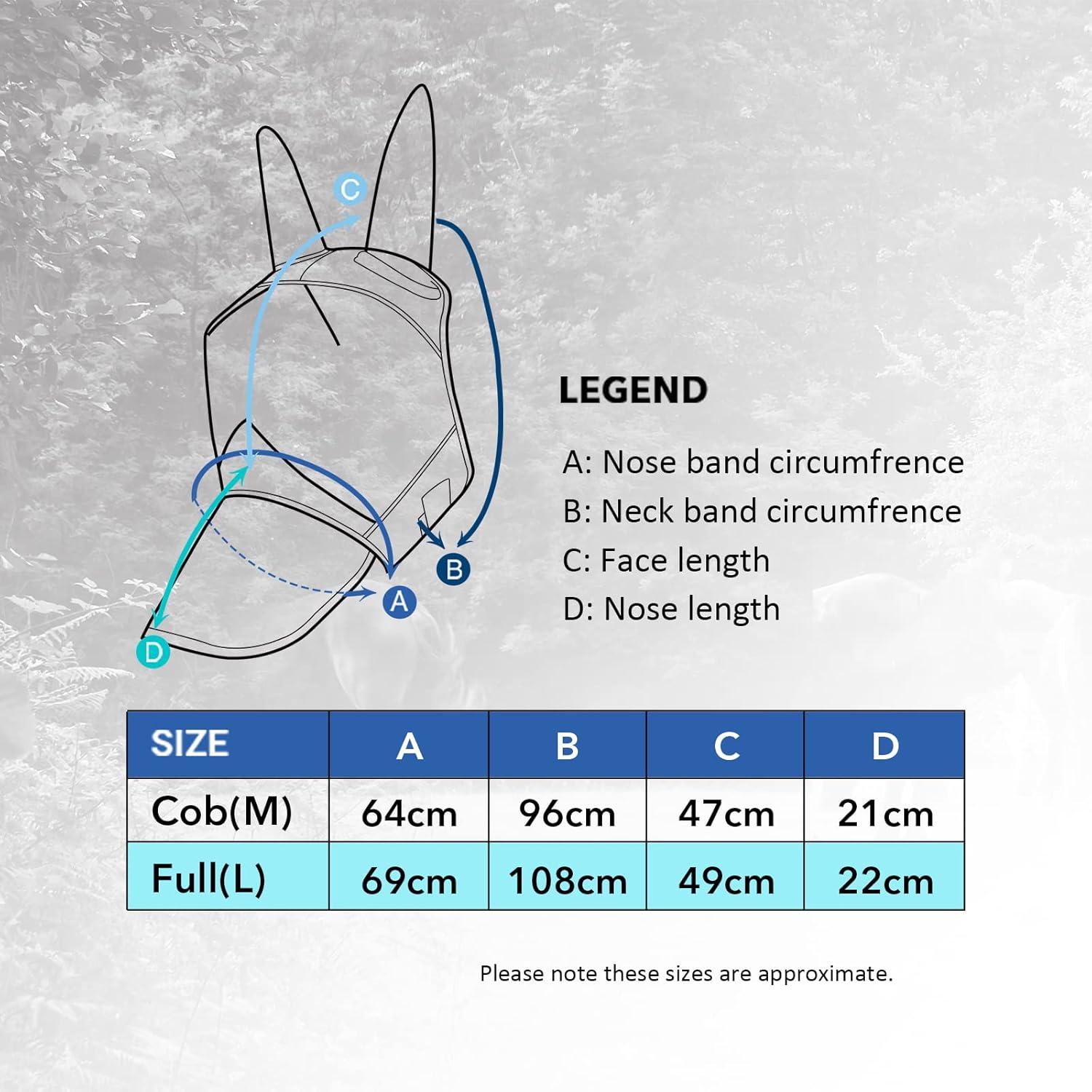 imageHarrison Howard Mule Donkey Fly Mask Full Face Protection with Nose CoverBlack