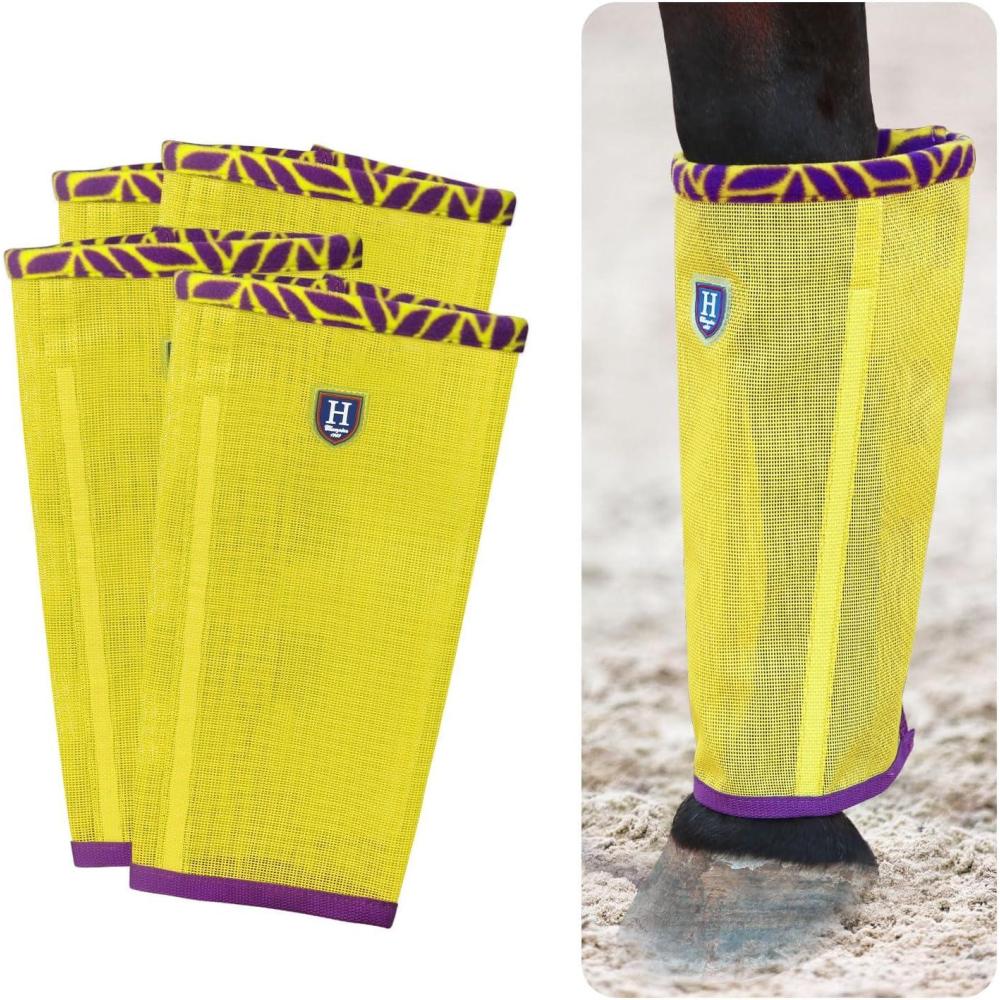 imageFine Mesh Fly Boots Loose Fitting ampamp NonSlip Horse Fly Leggings Fleece Air Flow Set of 4Summer Lime