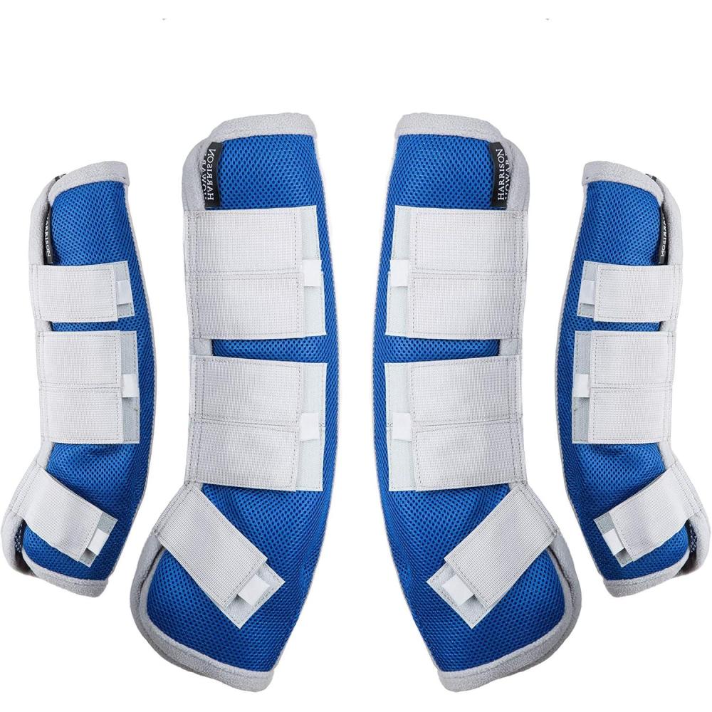 imageHarrison Howard Horse Fly Boots Leg Guards Fly Boots Protection Set of 4 Aqua Medium CobAquamarine