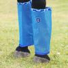 Fine Mesh Fly Boots Loose Fitting & Non-Slip Horse Fly Leggings Fleece Air Flow (Set of 4)(Cool Blue)