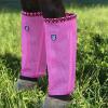 Fine Mesh Fly Boots Loose Fitting & Non-Slip Horse Fly Leggings Fleece Air Flow (Set of 4)(Hot Fuchsia)