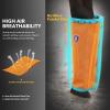 Fine Mesh Fly Boots Loose Fitting & Non-Slip Horse Fly Leggings Fleece Air Flow (Set of 4)(Soft Orange)