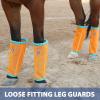 Fine Mesh Fly Boots Loose Fitting & Non-Slip Horse Fly Leggings Fleece Air Flow (Set of 4)(Soft Orange)