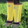 Fine Mesh Fly Boots Loose Fitting & Non-Slip Horse Fly Leggings Fleece Air Flow (Set of 4)(Summer Lime)