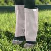Fine Mesh Fly Boots Loose Fitting & Non-Slip Horse Fly Leggings No More Horsefly Nuisance Greatly Reduce Stomping Breathable with Natural Air Flow (Set of 4)(Silver Grey)