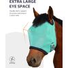 Harrison Howard All Round Mesh Horse Fly Mask UV Protective with Fleece Padded Edging Vibrant Orange L(Mint)