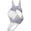 Harrison Howard CareMaster Horse Fly Mask Long Nose with Ears Full Face Black/Silver Retro Large Full Size(Moonlight Silver)