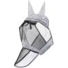 Harrison Howard CareMaster Horse Fly Mask Long Nose with Ears Full Face Black/Silver Retro Large Full Size(Silver/Black)