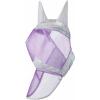 Harrison Howard CareMaster Horse Fly Mask Long Nose with Ears Full Face Black/Silver Retro Large Full Size(Silver/Purple)