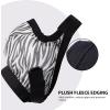 Harrison Howard Cattle Livestock Fly Mask Breathable Mesh Padded Edging with Fun Patterns Large Spacing Forelock Opening Design Adjustable Fit for Cattle Black(Zebra)