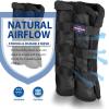 Harrison Howard Horse Fly Boots Summer Protection with Fleece Trim to Eliminate Rubbing Comfortable and Ventilating Mesh Leg Guards Set of 4 Mint L(Classic Black)