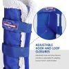 Harrison Howard Horse Fly Boots Summer Protection with Fleece Trim to Eliminate Rubbing Comfortable and Ventilating Mesh Leg Guards Set of 4 Mint L(Deep Blue)
