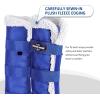 Harrison Howard Horse Fly Boots Summer Protection with Fleece Trim to Eliminate Rubbing Comfortable and Ventilating Mesh Leg Guards Set of 4 Mint L(Deep Blue)