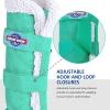 Harrison Howard Horse Fly Boots Summer Protection with Fleece Trim to Eliminate Rubbing Comfortable and Ventilating Mesh Leg Guards Set of 4 Mint L(Mint)