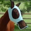 Harrison Howard Horse Fly Mask with Detachable Nose Cover-Ice Blue (L; Full Size)