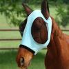 Harrison Howard Horse Fly Mask with Detachable Nose Cover-Ice Blue (L; Full Size)