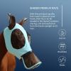 Harrison Howard Horse Fly Mask with Detachable Nose Cover-Ice Blue (L; Full Size)