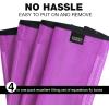 Harrison Howard Loose-Fitting Horse Fly Leggings Breathable, Tear-Resistant Fine Mesh Leg Guards Stay-on Comfortable Fly Boots (Set of 4) Blue Pony(Purple)