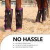 Harrison Howard Loose-Fitting Horse Fly Leggings Breathable, Tear-Resistant Fine Mesh Leg Guards Stay-on Comfortable Fly Boots (Set of 4)(Amethyst)